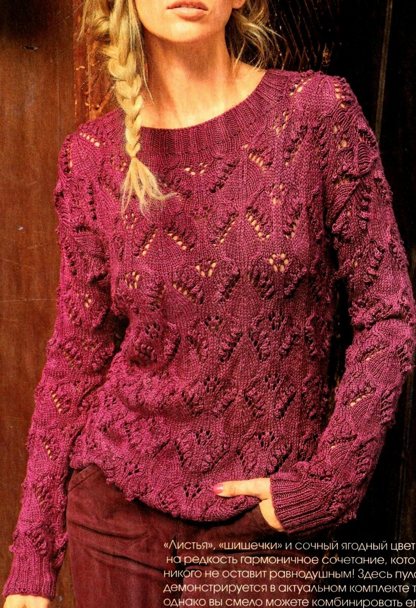 Модель и схемы пуловера