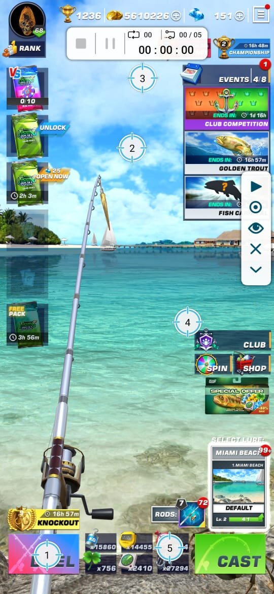 Расположение кнопок