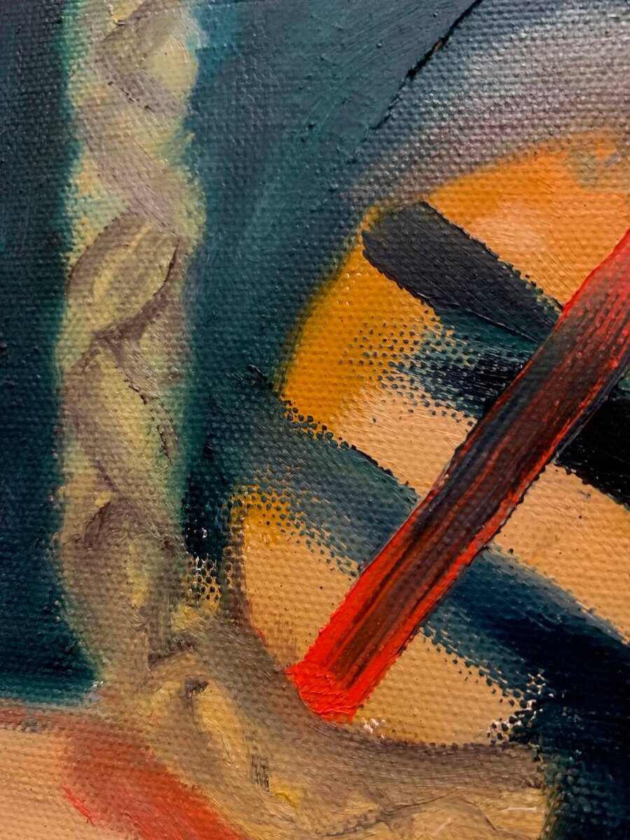 Подмена Ценностей (Берегиня) художницы Марины Петровой. Фрагмент картины.