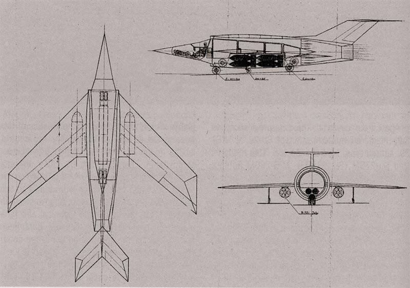 Эскиз Як-ПВРД с одним двигателем. Источник фото: https://topwar.ru/