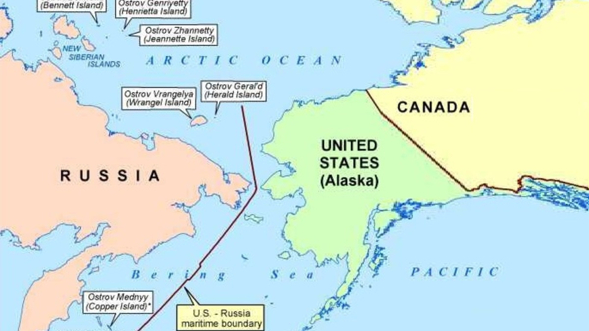 Граница аляски и россии. Граница России в районе Аляски. С чем граничит Аляска. С какими Штатами граничит Аляска.
