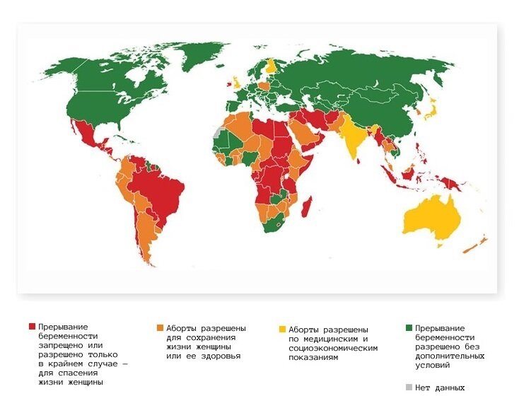 В США законы штатов по вопросам аборта различны