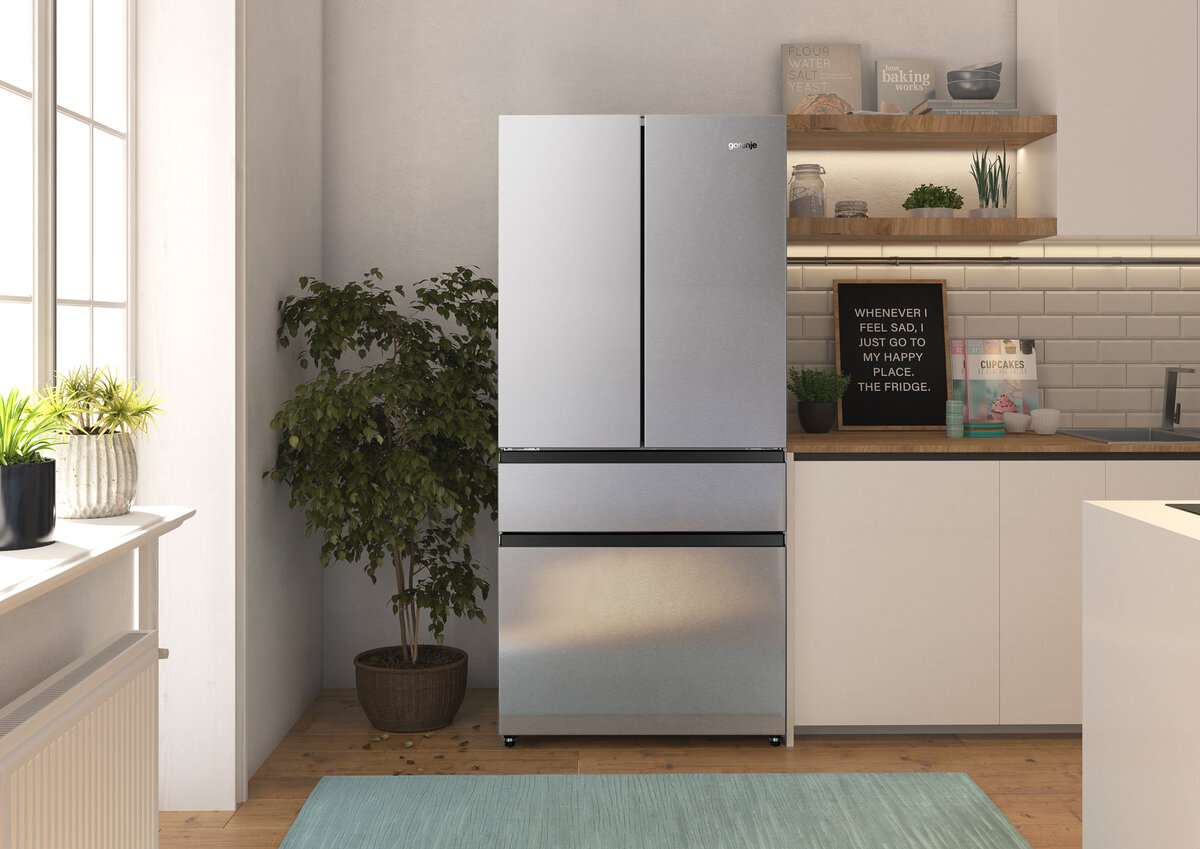 Отдельностоящий холодильник Gorenje NRM8181UX 