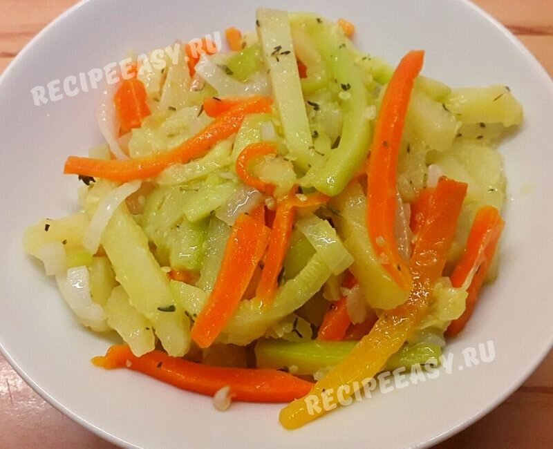 Как приготовить рагу овощное с кабачками и картофелем