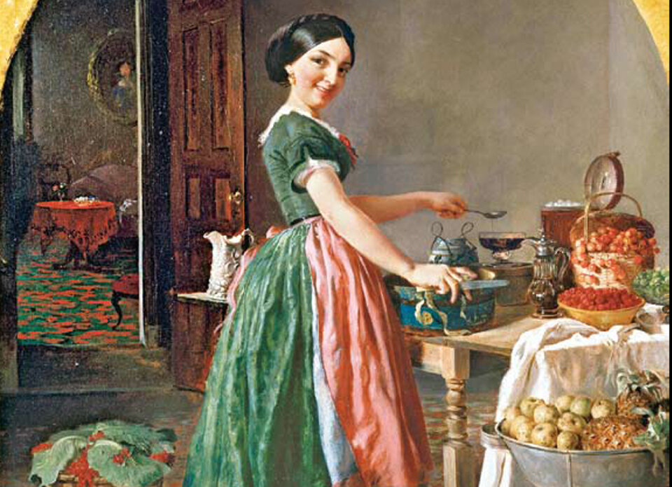 Офицер для хозяйки поместья читать. Lilly Martin Spencer (1822-1902) живопись. Lilly Martin Spencer. Кухарка картина живопись 19 век.