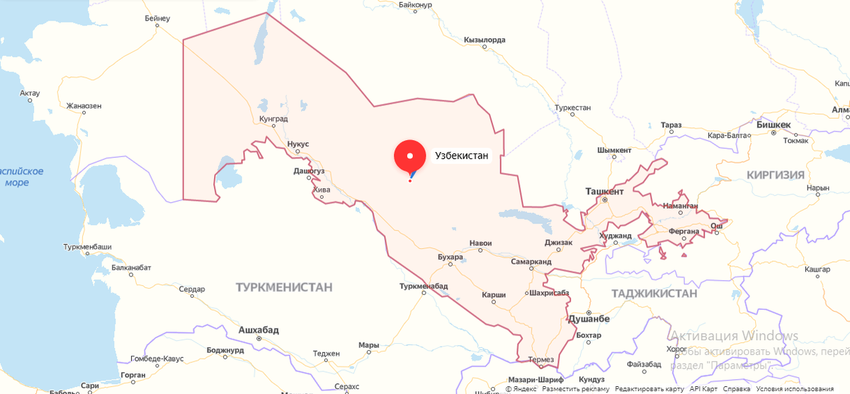 Расположение на карте мира