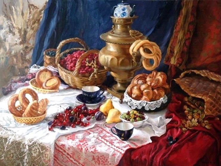  
«Чаепитие осенью». И. Горностаева
