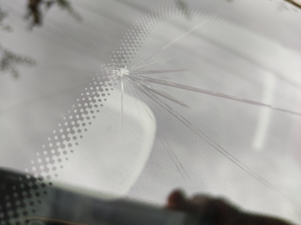 Вот такая красота появилась на ветровом стекле