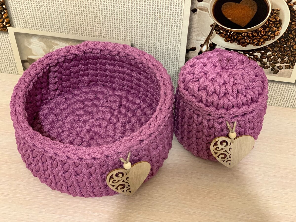 Корзинка из полиэфирного шнура