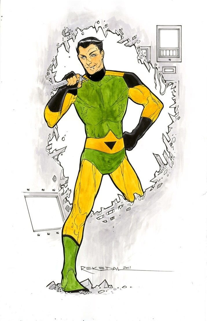 Matter-Eater Lad способен выгрызть дыру в стене. 