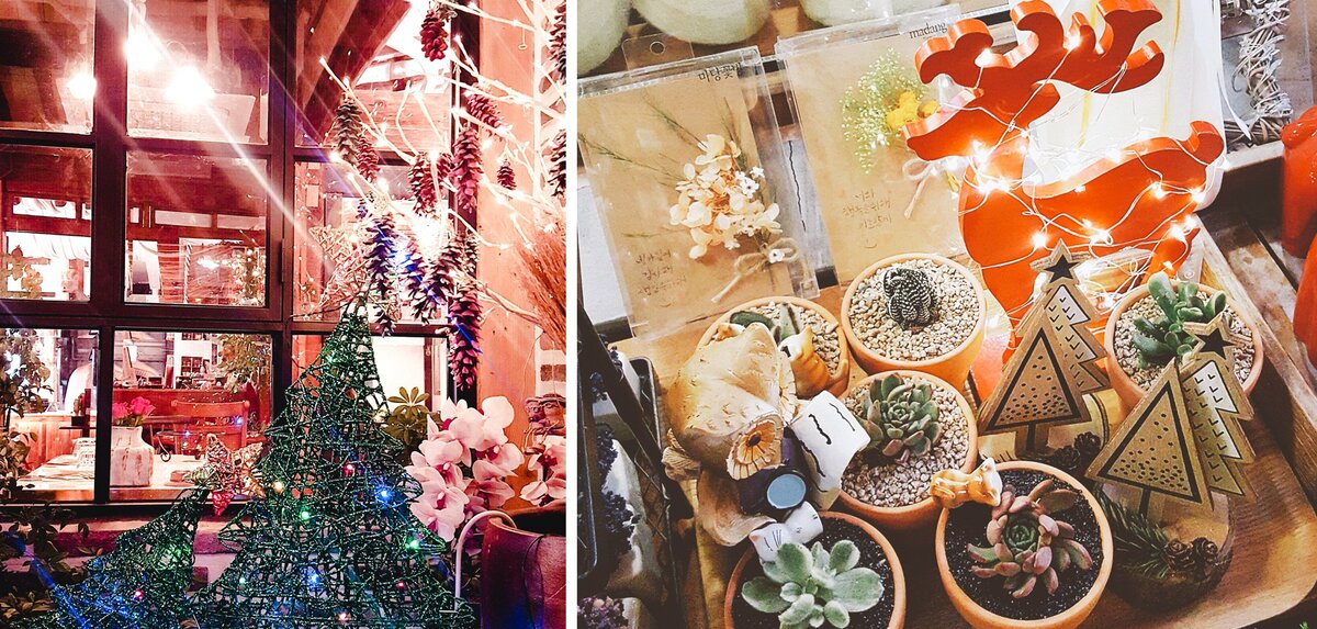 Украшения к Рождеству в районе Иксон-дон в Сеуле. / фото автора