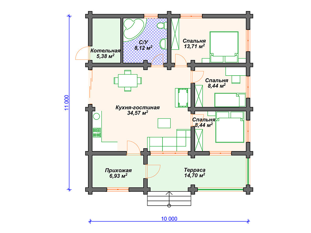 Проекты домов до м2 (кв м), цены и фото | DOMAMO