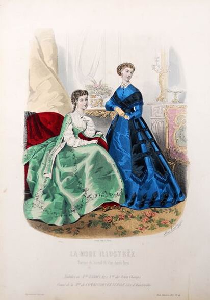 Нарядные дневные платья, 1867 год