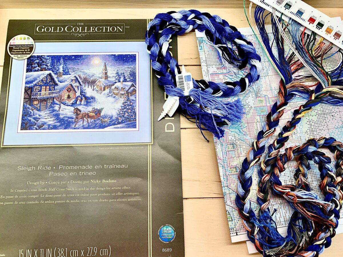 Мой набор для вышивания Дименшенс "Катание на санях"