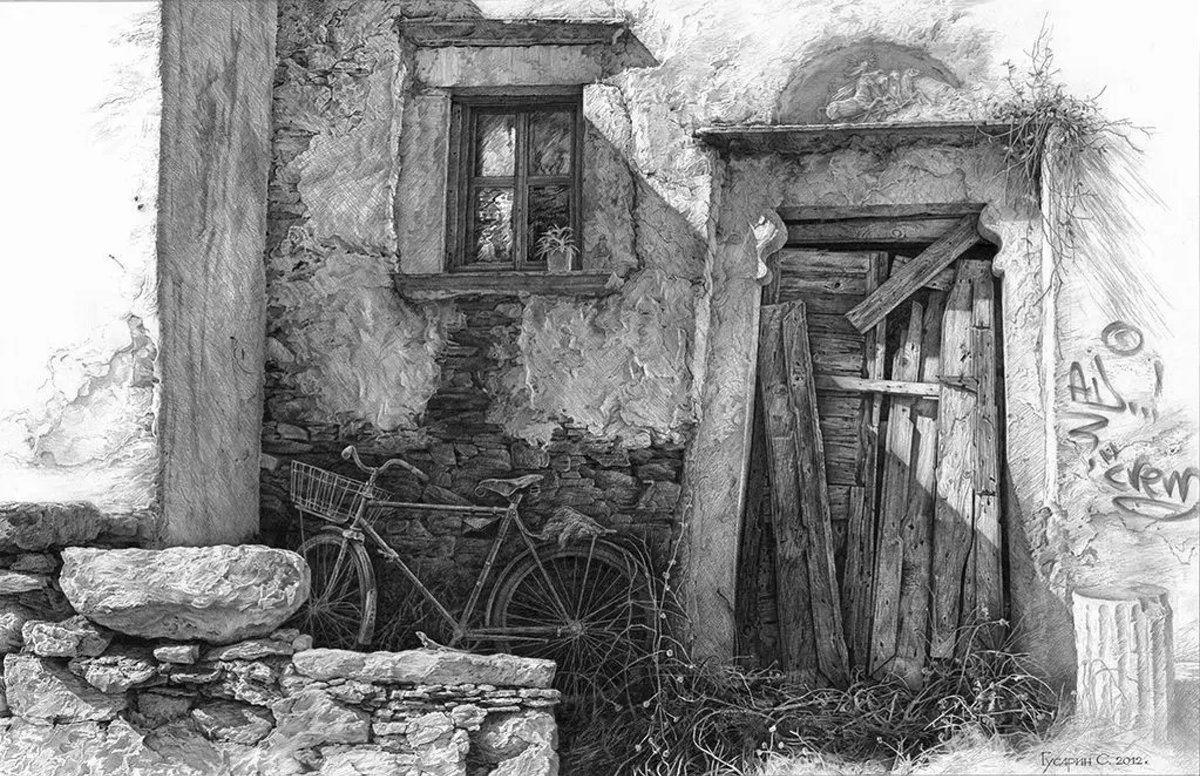 Сергей Борисович Гусарин • из серии Тайна закрытых дверей 2013г. Графика, 2013, 63×90 см 