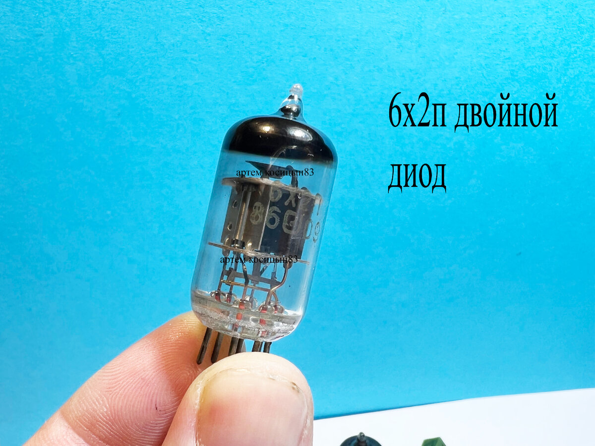 Детекторный радиоприемник на радиолампе 6х2п.Ламповый звук и хороший ...