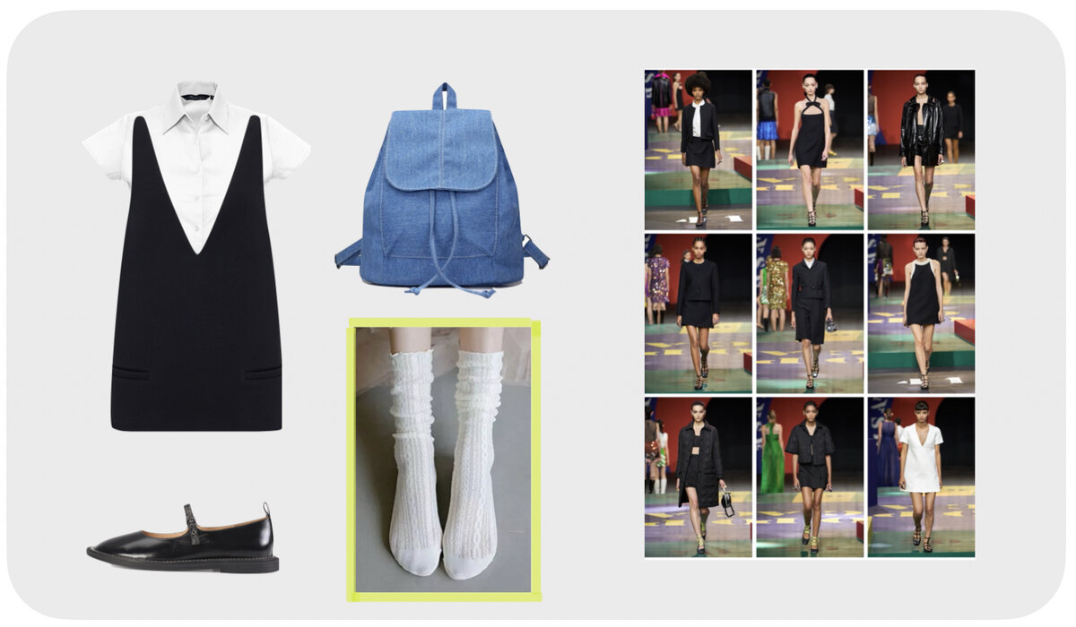 туфли Эконика / ажурные гольфы ТENDEN