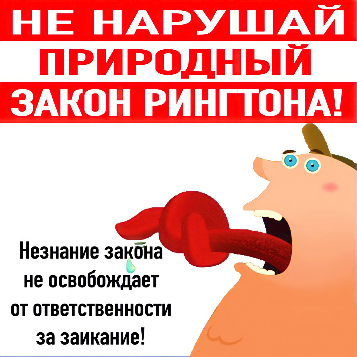 Рингтон Снежко, закон работы языка человека