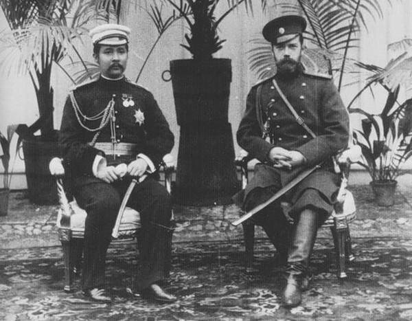 Король  Сиама Рама  V и Николай II