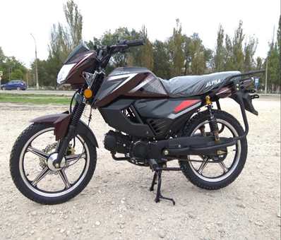 Мопед Alpha RS 12 в цвете бордо