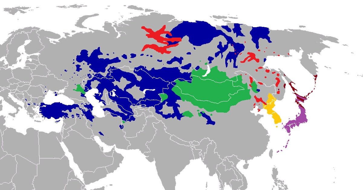 Карта языковых семей россии