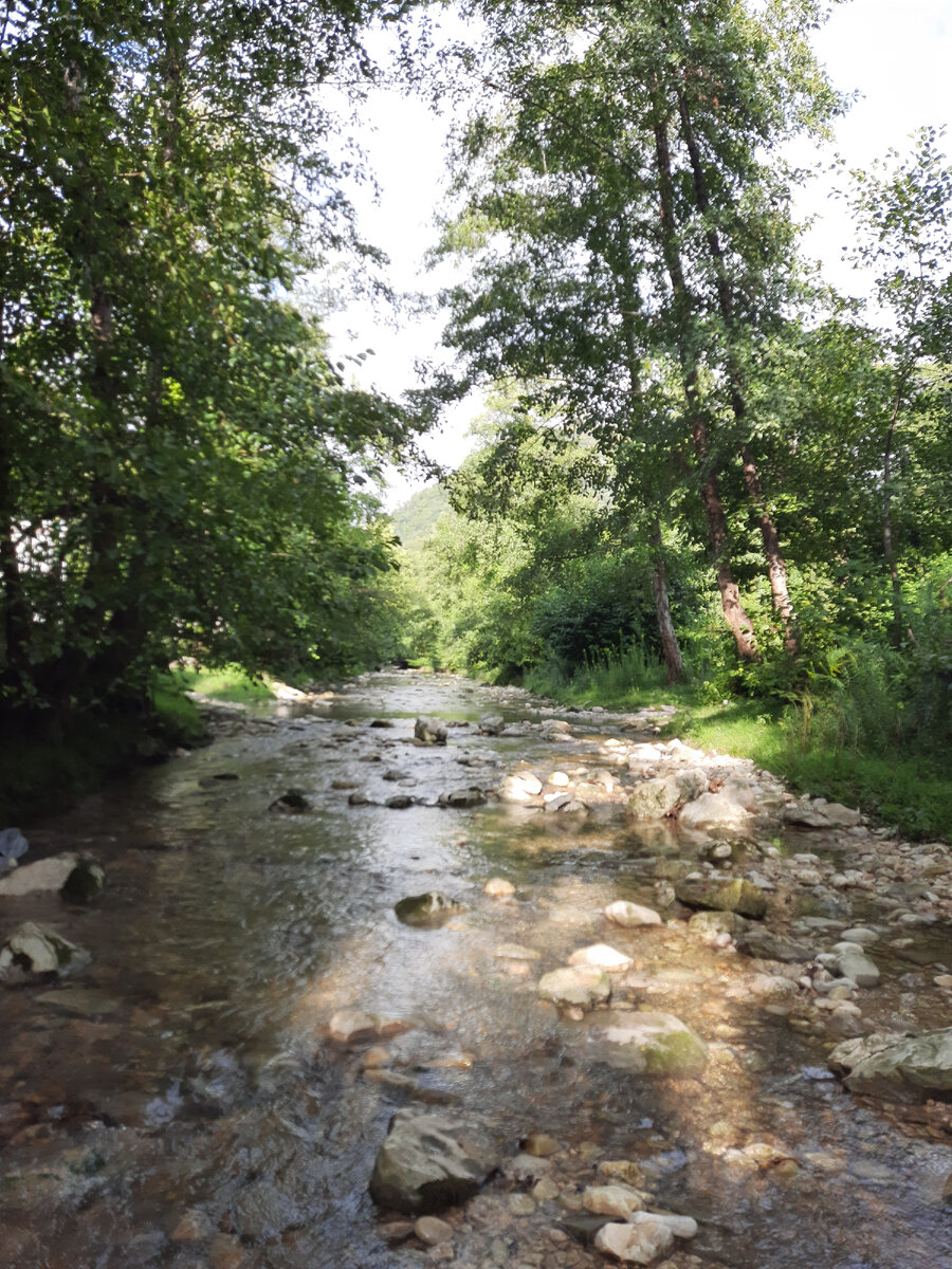 Речка неглубокая и неширокая