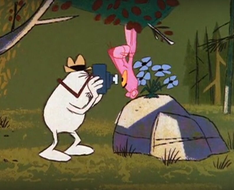 Кадр  из мультсериала "Розовая пантера" 20 серия 1 сезона 