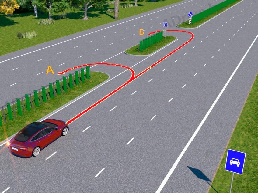 Автомагистраль пдд. Разворот на автомагистрали. Разворот на дороге. Полосы для движения на автомагистралях. Место для разворота на автомагистрали.