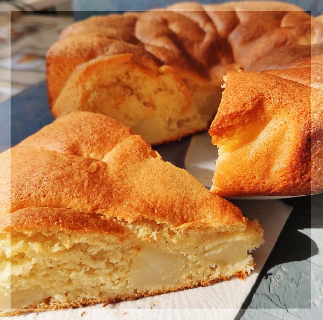 Пирог с грушами и корицей