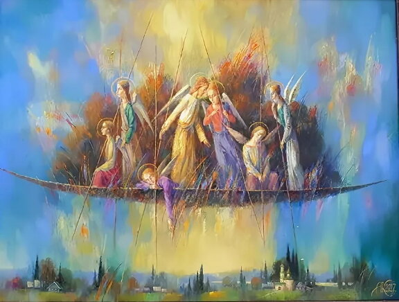 Художник Анатолий Концуб "Лодка ангелов"