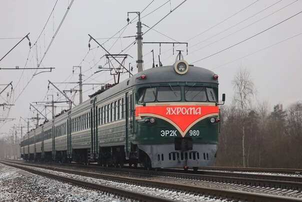 Ретро-электричка в Яхрому. Фото взято из группы ВКонтакте: Московский транспорт-мониторинг новостей 