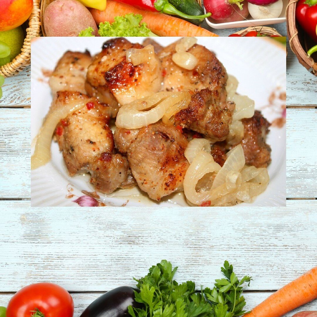 ШАШЛЫК В ДУХОВКЕ НА ЛУКОВОЙ ПОДУШКЕ