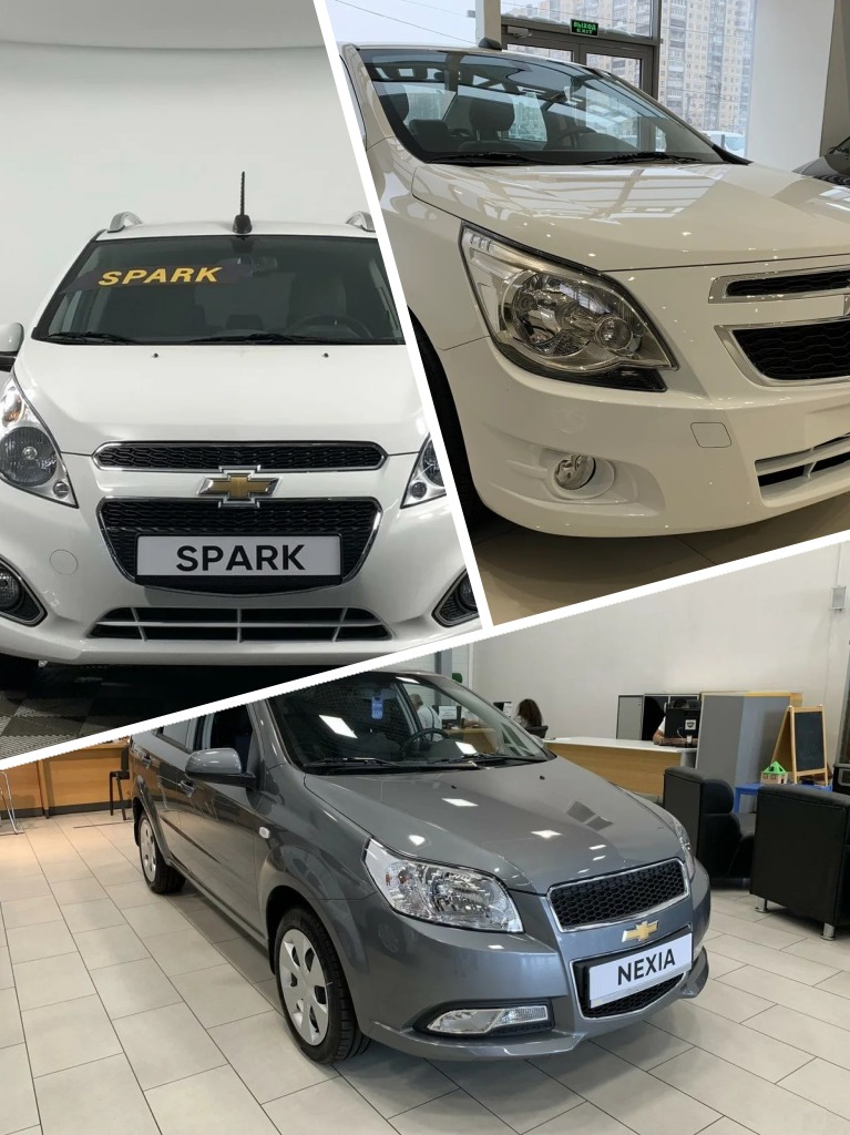 На фото Chevrolet Spark , Nexia и Cobalt