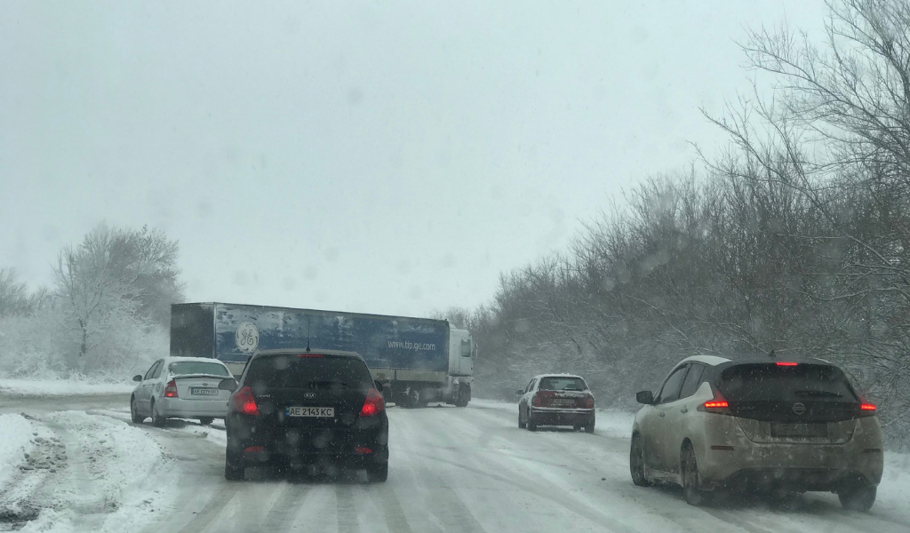 Украина. Трасса на Днепр. Утро 25.03.2021 года. Фото автора