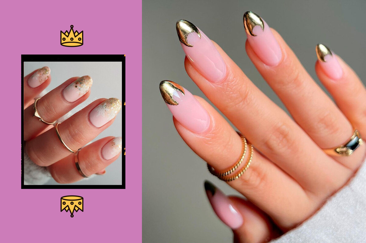     Маникюр с золотом: 5 холеных нейл-идей к предстоящим праздникам