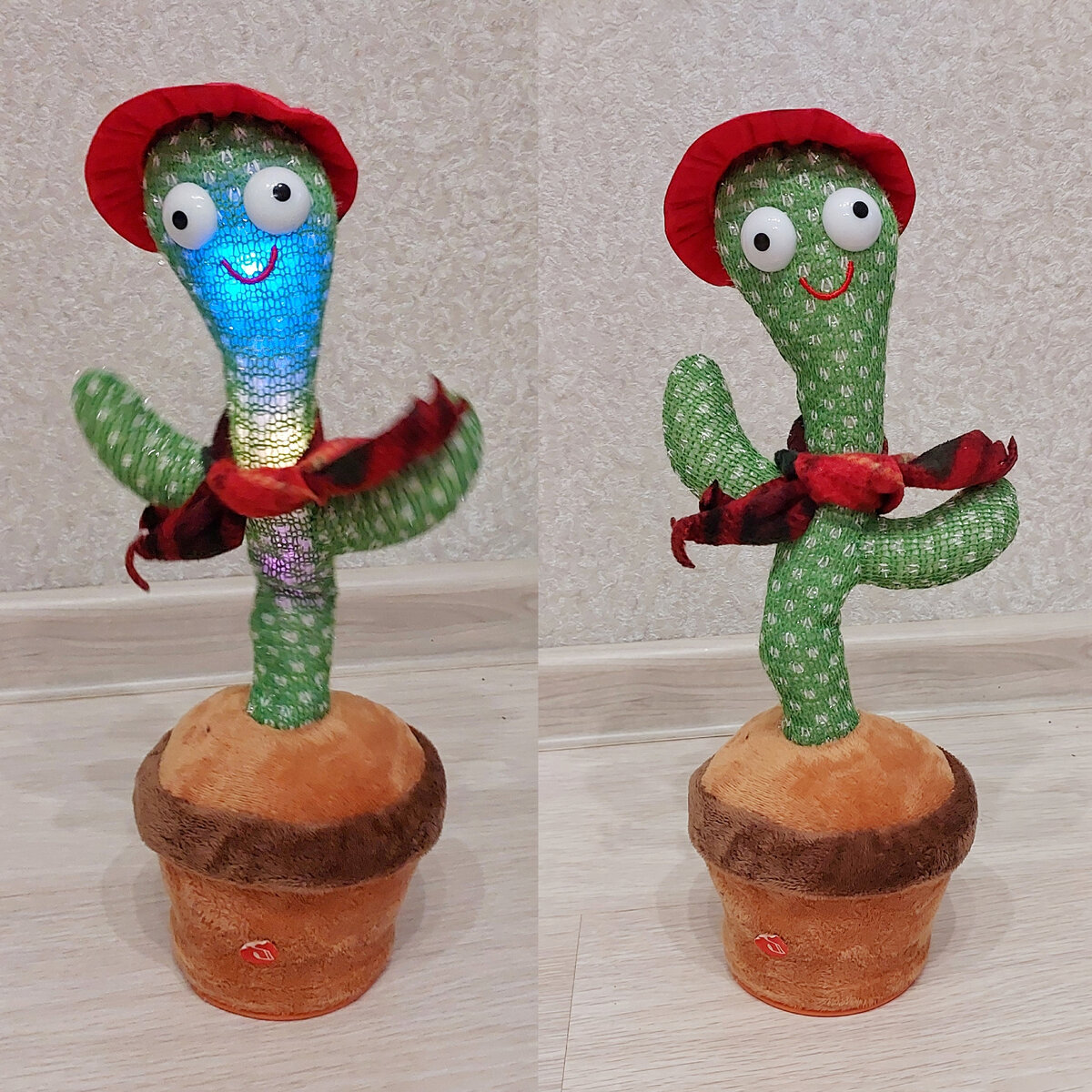 Слева кактус в движении