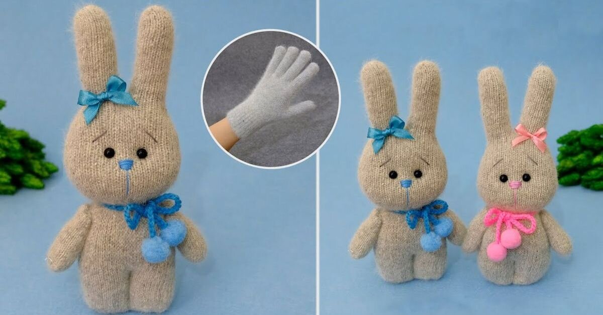 Оригинальные игрушки из носков и перчаток