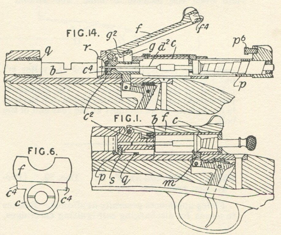 Схема винтовки Бенсона-Поппенбурга.