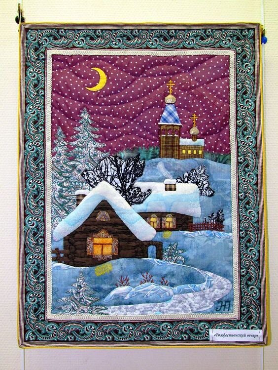 Лоскутное панно. Фото из Пинтерест