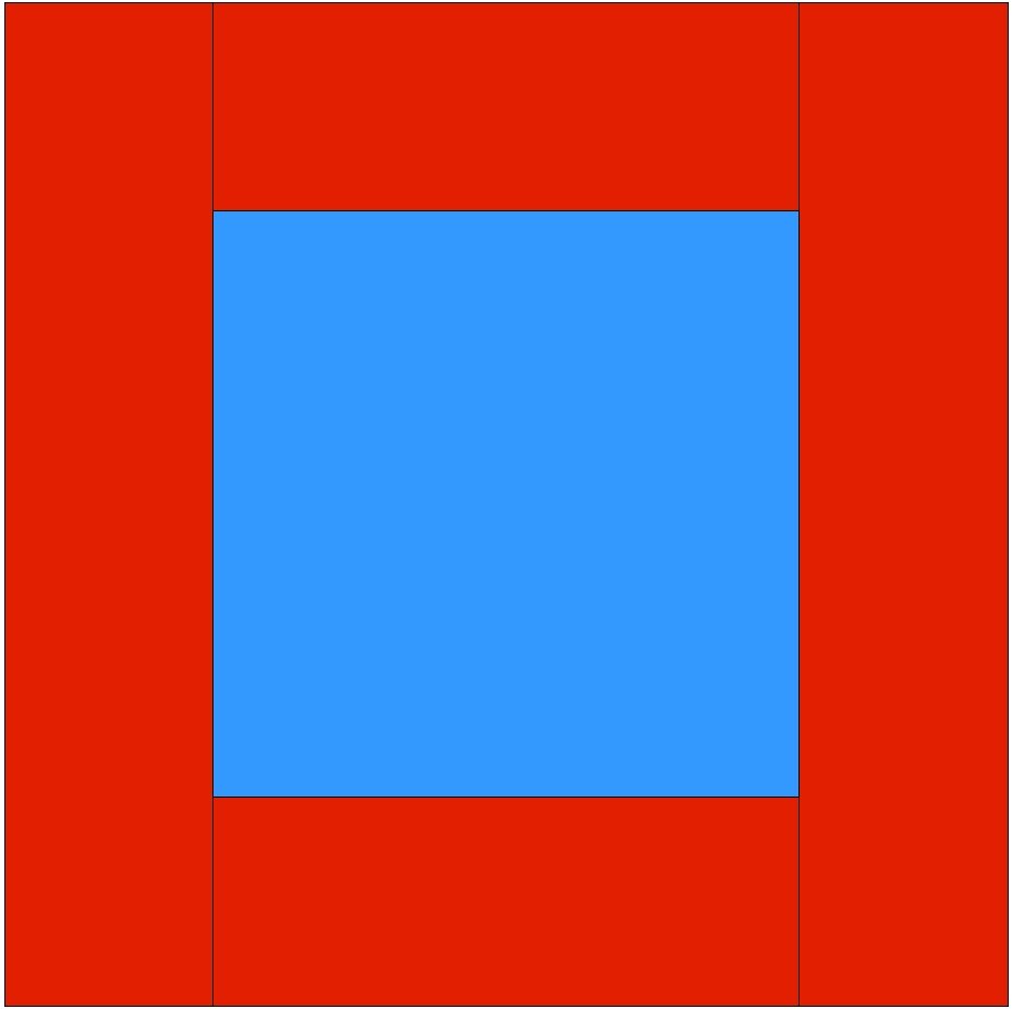 1 Лоскутный узор техника пэчворк колодец, изба. 2 цвета