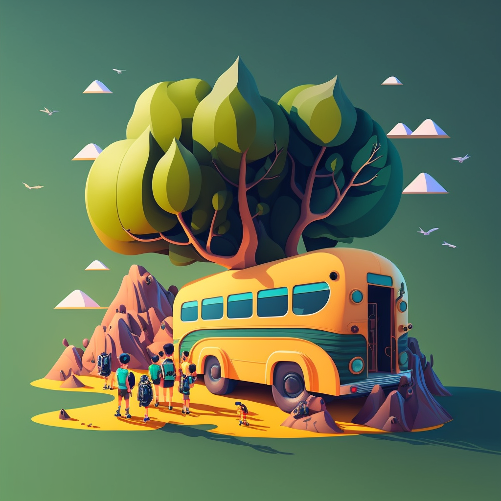 Экскурсии для школьников по версии Midjourney
