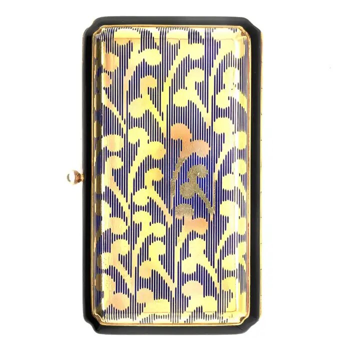 Эмалированный портсигар Charlton & Co в стиле ар-деко, ок. 1920-е годы.