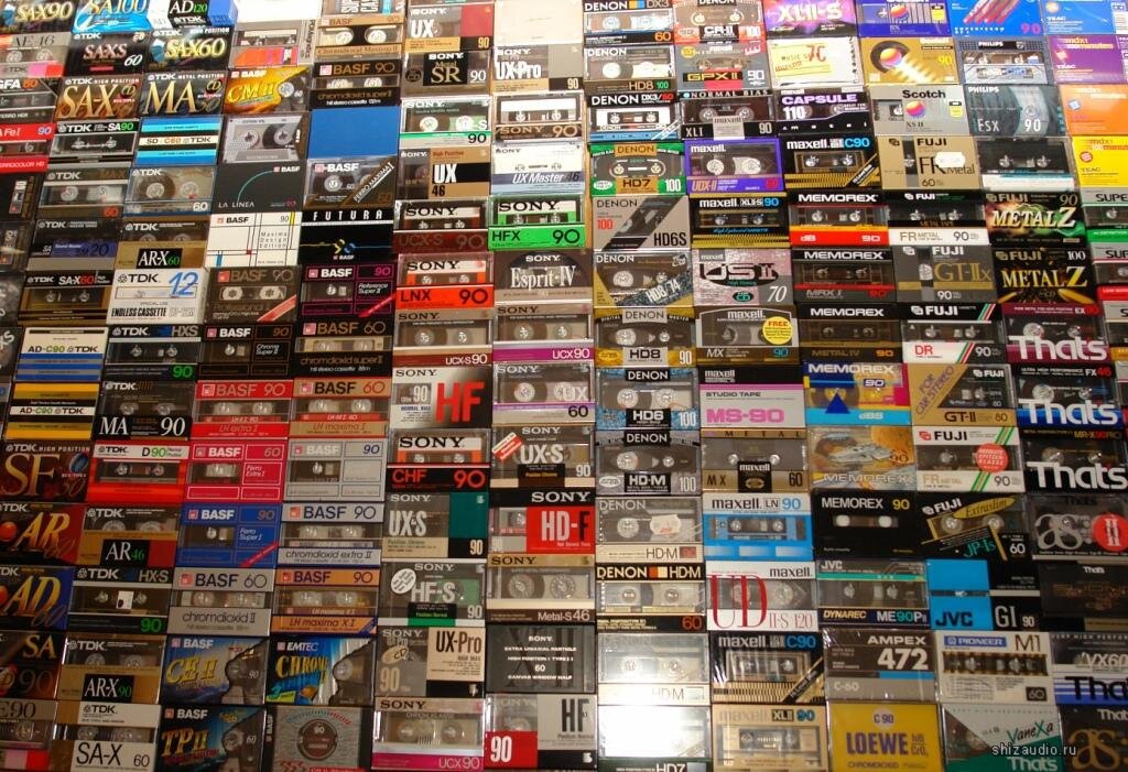 Лишь маленькая часть разновидностей аудио кассет, выпускавшихся в прошлые годы