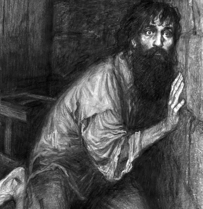 Виктор Бритвин, "Узник" | https://illustrators.ru/illustrations/1036737