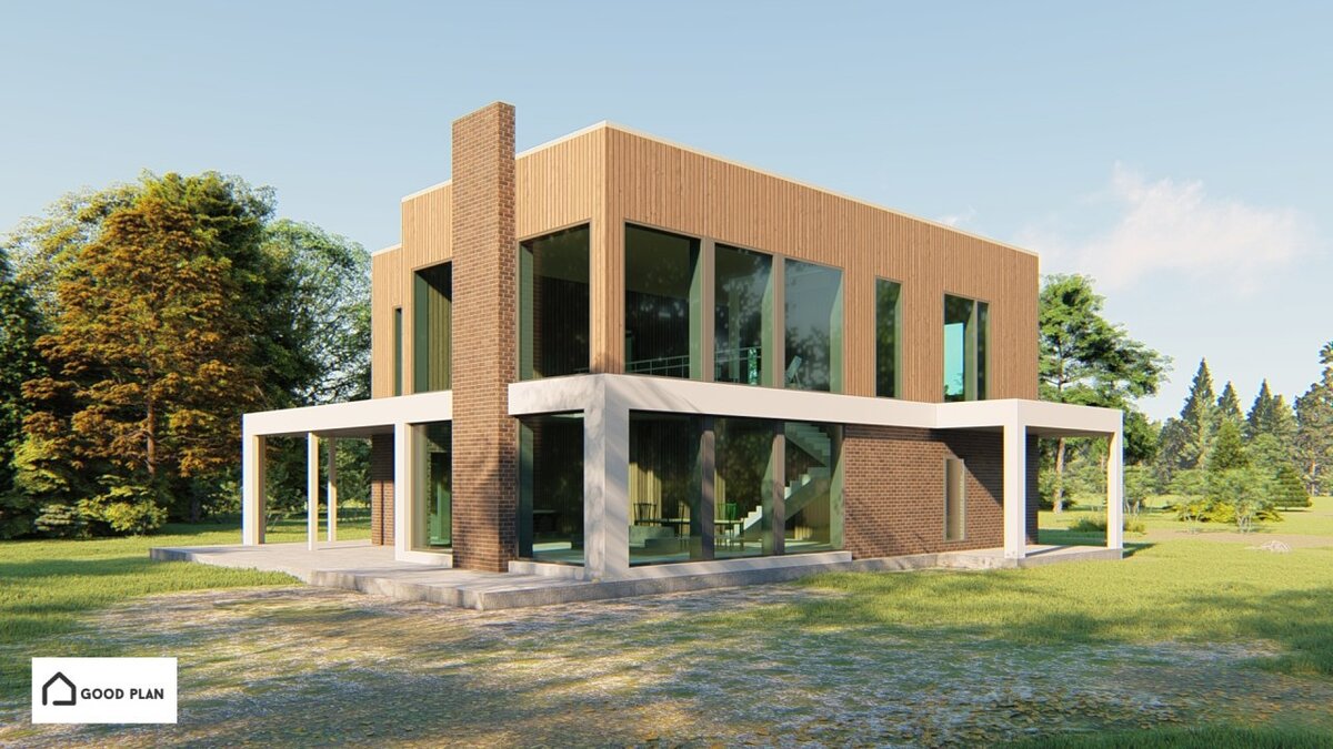 труба - это пока вариант декора части там, где будет камин. Но это не дымоход