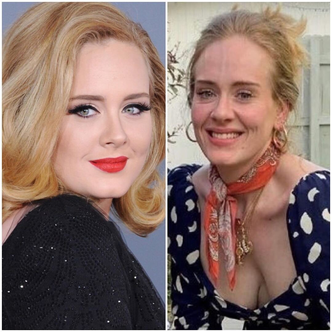 Адель. Разница между фото год. 