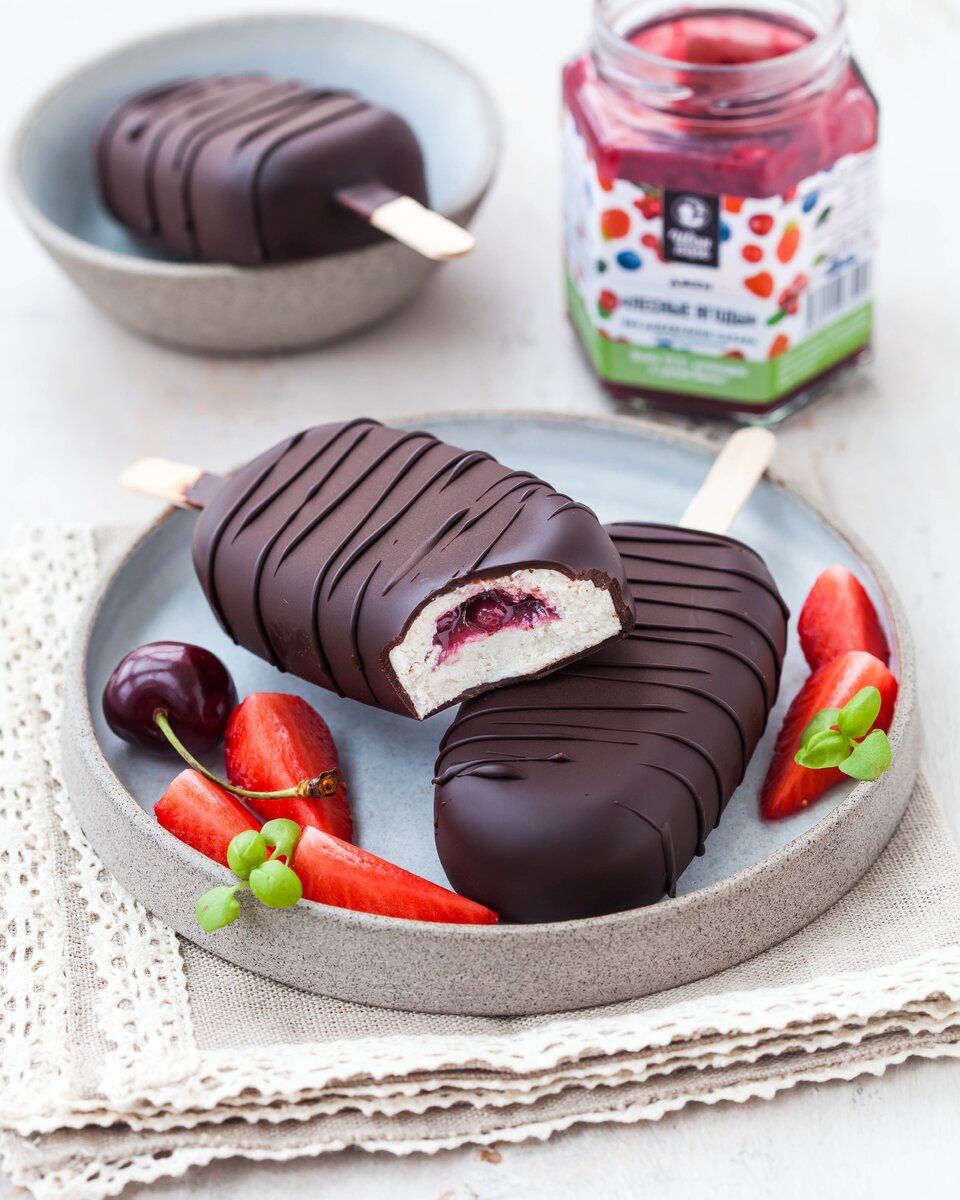 Эскимо, которое я готовила для обзора продукции российского кулинарного бренда в Instagram. Фото автора.