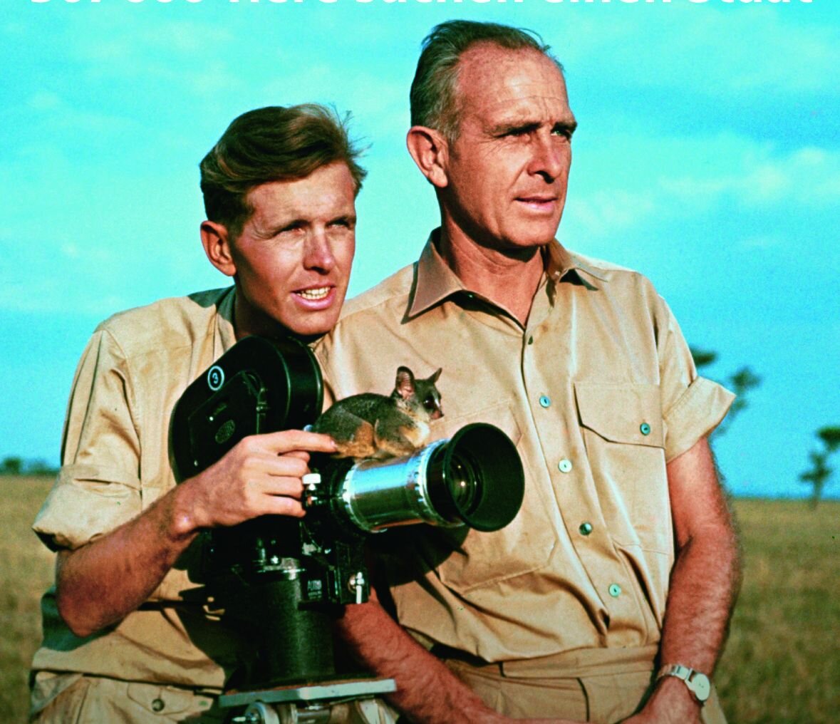 Бернгард с сыном Михаэлем (слева), погибшем при исследовательской работе в Африке