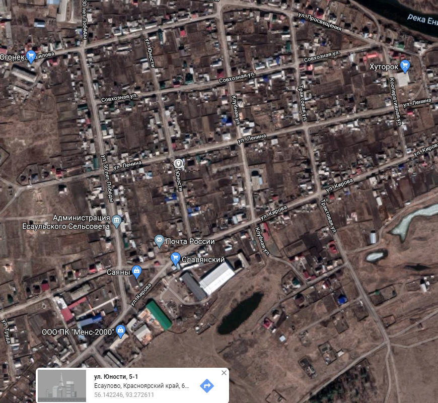 Дом моих родственников на карте ( Серым знаком)
