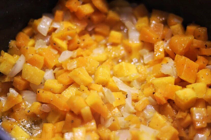 Запеканка с тыквой и полентой